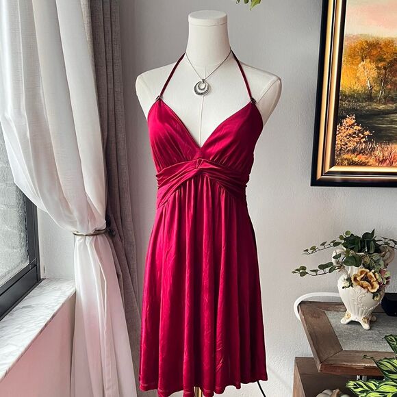 Vintage Express Women's Red Dress - Picture 1 of 7